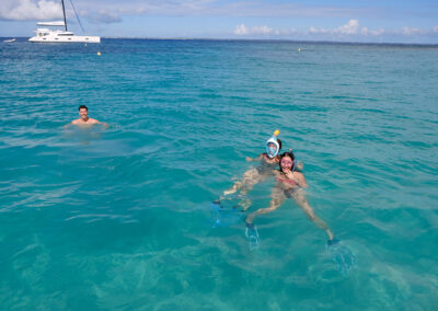blue pelican boat charter - snorkeling session