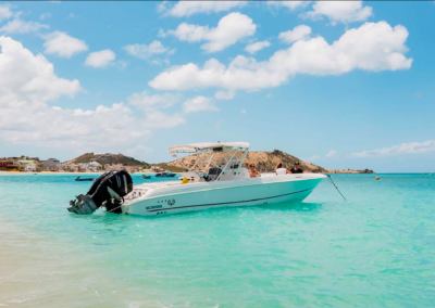 blue pelican boat charter - baie de grand case